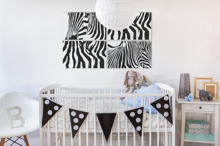 модульная картина зебра в детской комнате