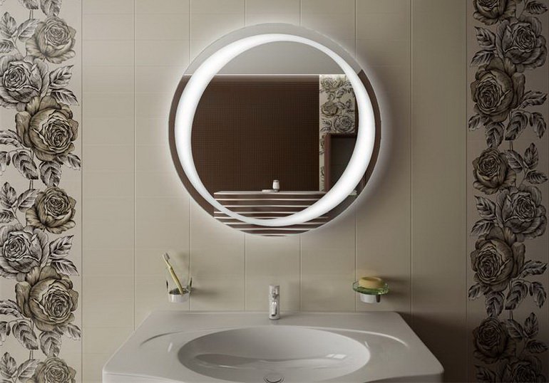 зеркало с подсветкой для ванной