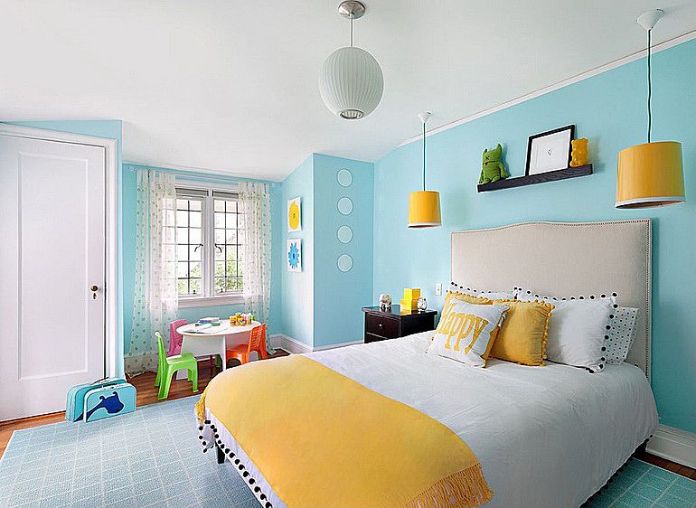 веселые цвета для увеличения объема комнаты