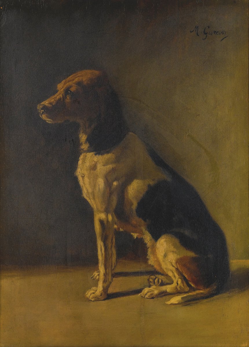 Репродукция картины - Гуркин «Сидящая собака», артикул poster_79747