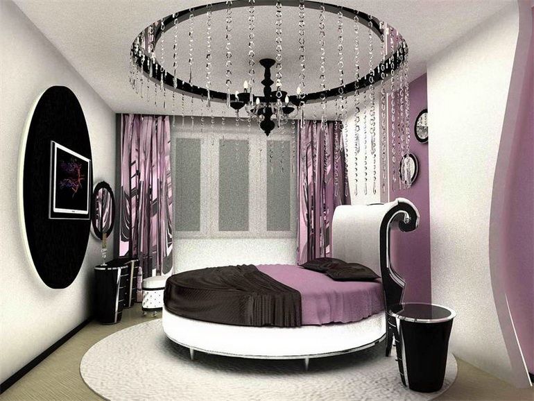 оригинальный дизайн овременной спальни