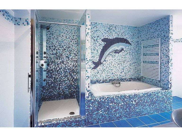 декор ванной комнаты средствами мозаики