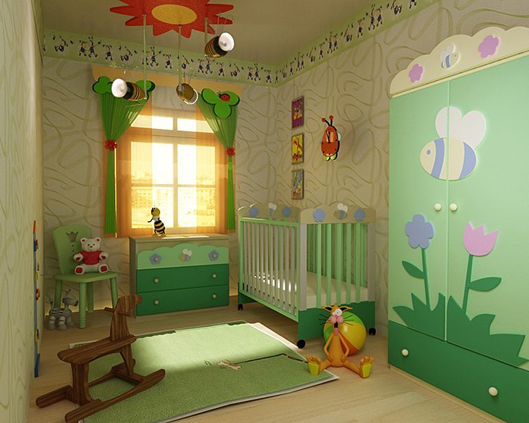 дизайн комнаты для малыша 2-3 лет