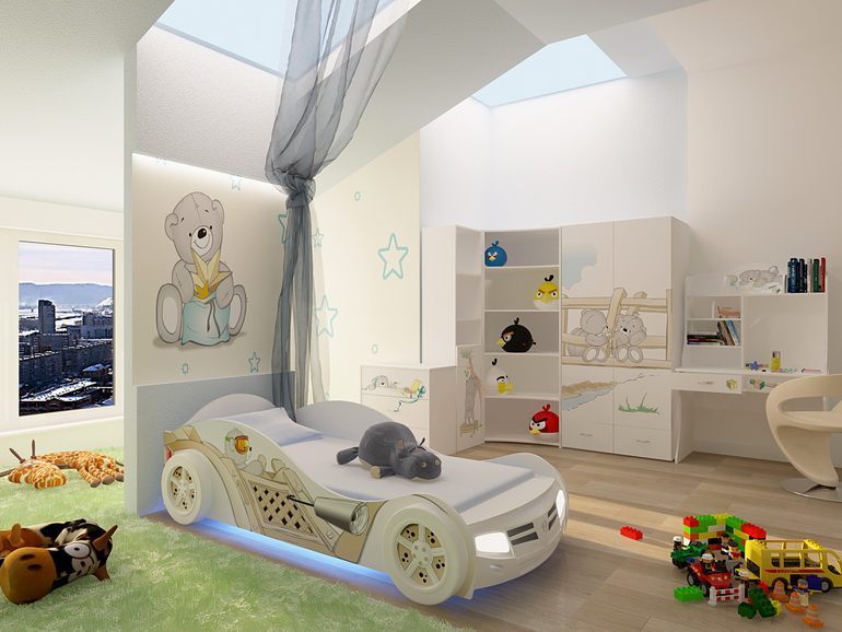 Современный дизайн интерьера детской комнаты для мальчика