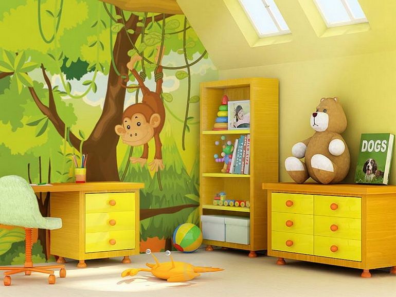 вариант декорирования комнаты для ребенка