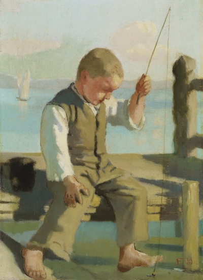 Картина Ходлер Фердинанд «Маленький рыболов», артикул poster_72490