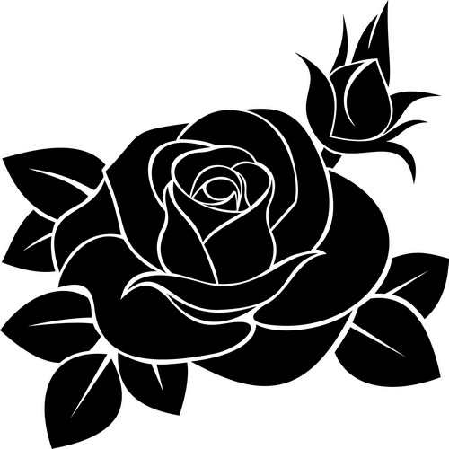 Наклейка «Чёрная роза»